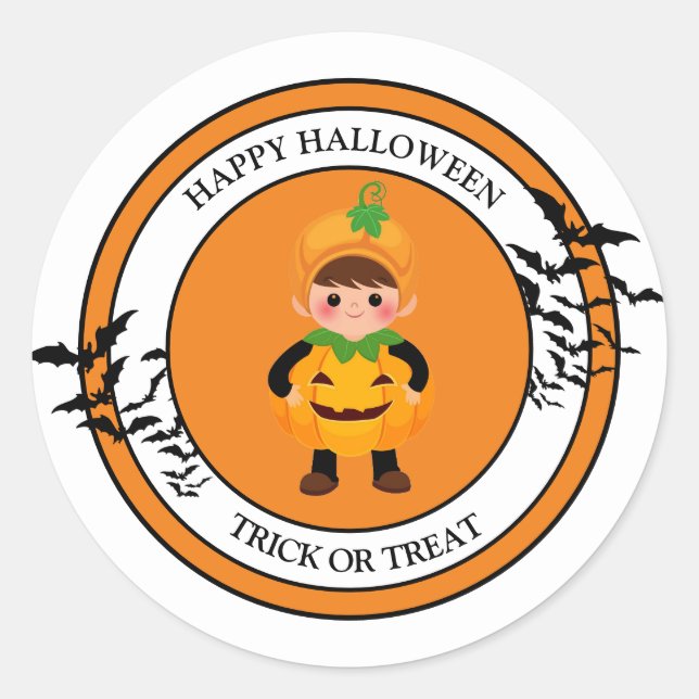 Adesivo Redondo Stickers Halloween (Frente)