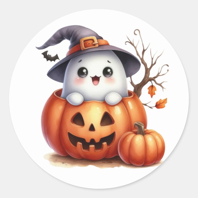 Adesivo Redondo Stickers Halloween (Frente)