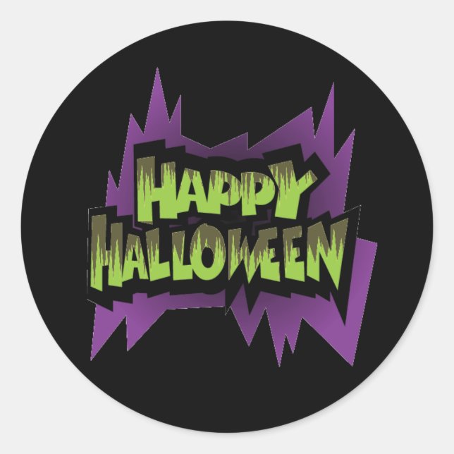 Adesivo Redondo Stickers Halloween (Frente)