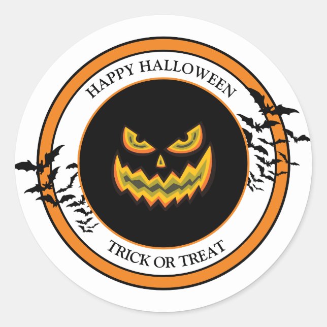 Adesivo Redondo Stickers Halloween (Frente)