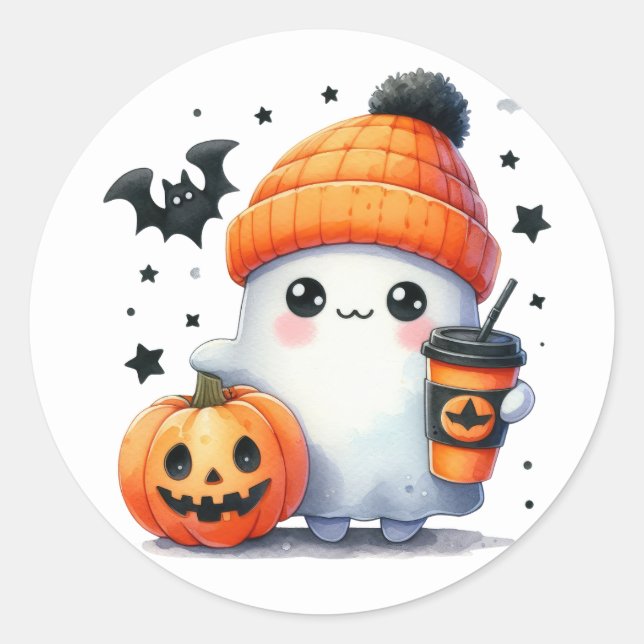Adesivo Redondo Stickers Halloween (Frente)