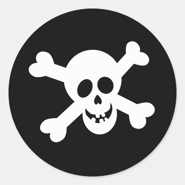 Adesivo Redondo Stickers Halloween Skull (Frente)