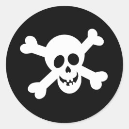 Adesivo Redondo Stickers Halloween Skull