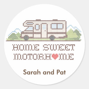 Adesivo Redondo Stickers - Home Sweet Motor Home