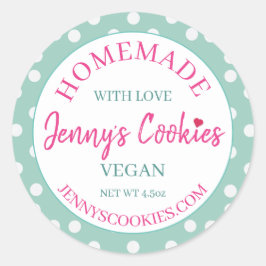 Adesivo Redondo Stickers - Homemade com biscoitos da Jenny