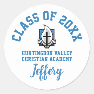 Adesivo Redondo Stickers Huntingdon Valley Christian