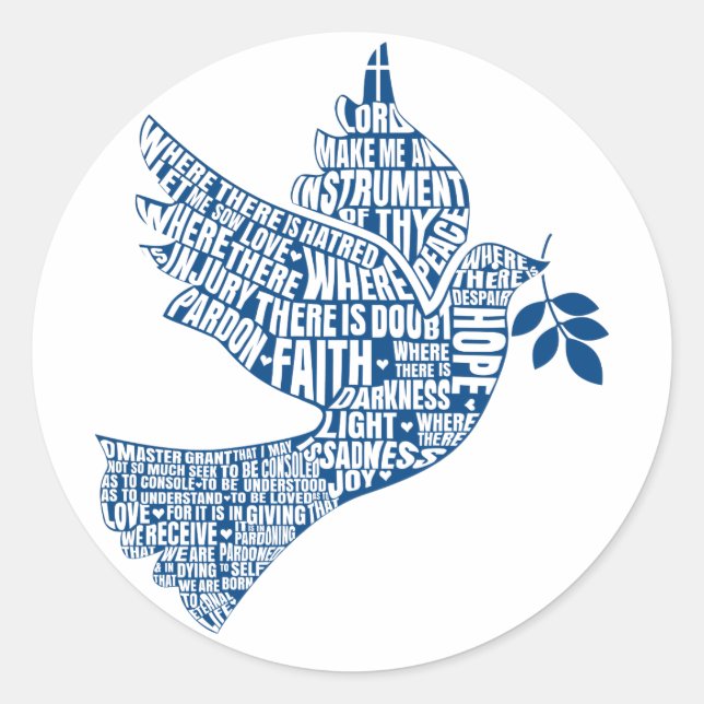 Adesivo Redondo Stickers: Instrumentos de paz (Rua. Francis) (Frente)