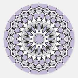 Adesivo Redondo Stickers Lilac Mandala (Design 1)