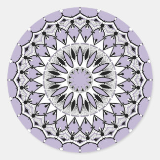 Adesivo Redondo Stickers Lilac Mandala (Design 1)
