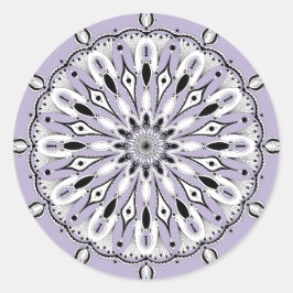 Adesivo Redondo Stickers Lilac Mandala (Design 2)
