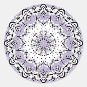 Adesivo Redondo Stickers Lilac Mandala (Design 3)