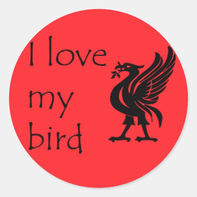 Adesivo Redondo Stickers - Liverpool Liverbird (Frente)