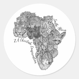 Adesivo Redondo Stickers - Mapa Africano