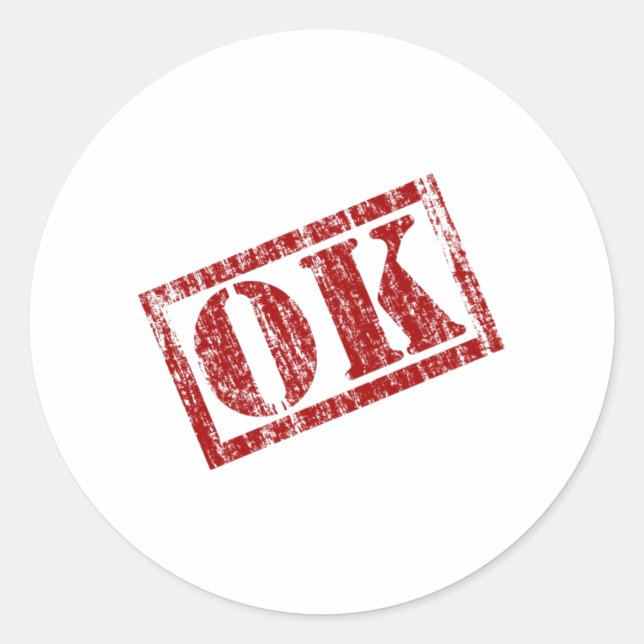 Adesivo Redondo Stickers ok (Frente)