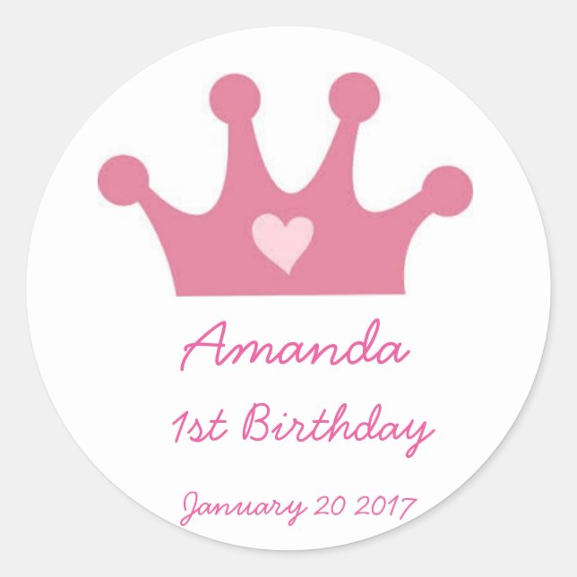 Adesivo Redondo stickers para actividad de princesa (Frente)