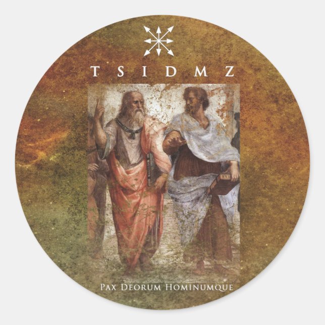 Adesivo Redondo Stickers "Pax Deorum Hominumque" (Frente)