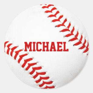 Adesivo Redondo Stickers Personalizados do Baseball