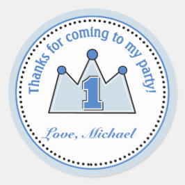 Adesivo Redondo Stickers Príncipe Festa de aniversário Favor