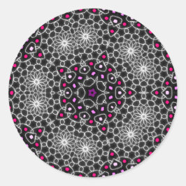 Adesivo Redondo Stickers psychédélique kaleidoscope