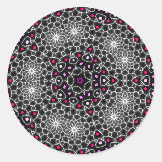 Adesivo Redondo Stickers psychédélique kaleidoscope