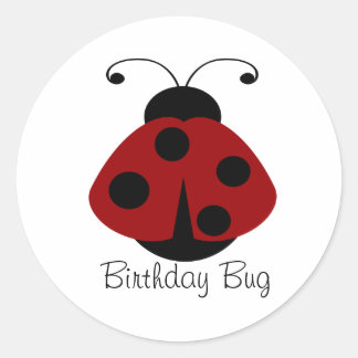 Adesivo Redondo Stickers Red Black Ladybug
