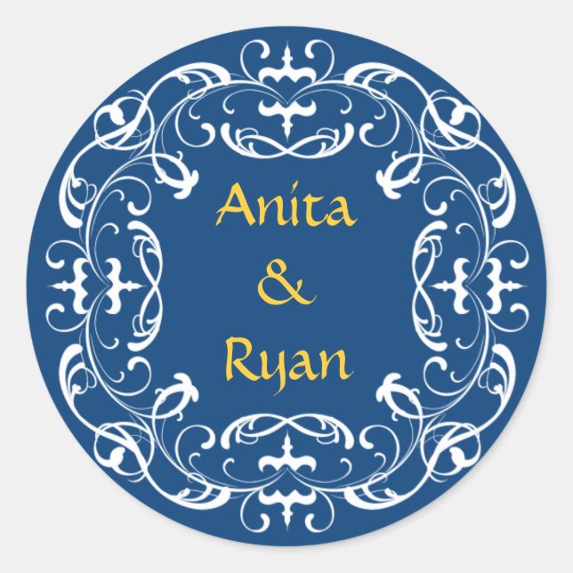 Adesivo Redondo Stickers - Romance (Frente)