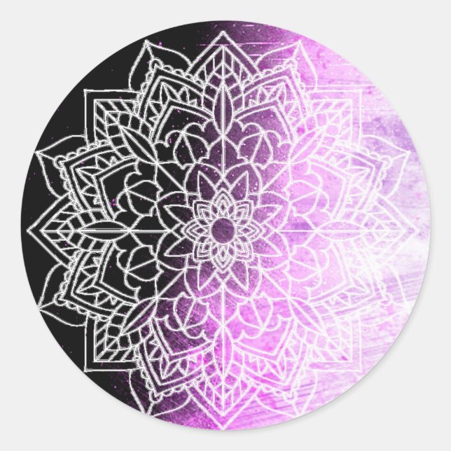 Adesivo Redondo Stickers Roxos (Frente)