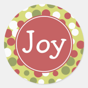 Adesivo Redondo Stickers Rustic Joy Holiday