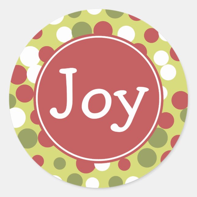 Adesivo Redondo Stickers Rustic Joy Holiday (Frente)