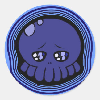 Adesivo Redondo Stickers Sad Tako-Chan