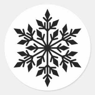 Adesivo Redondo Stickers Snowflake de Natal