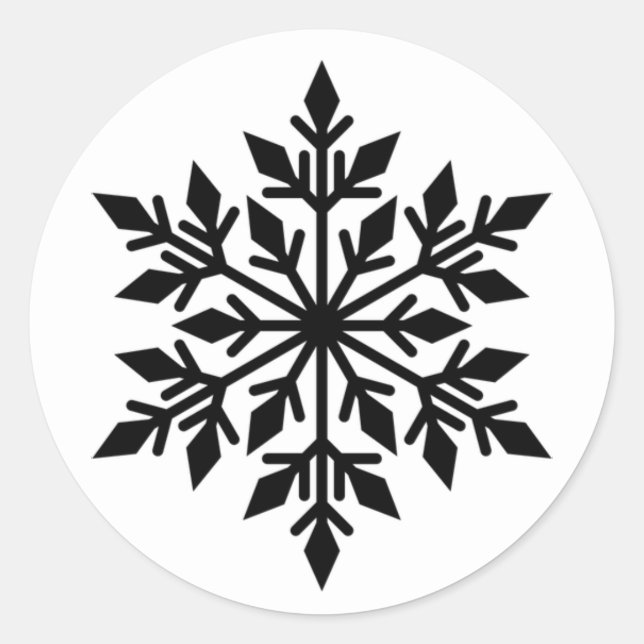 Adesivo Redondo Stickers Snowflake de Natal (Frente)