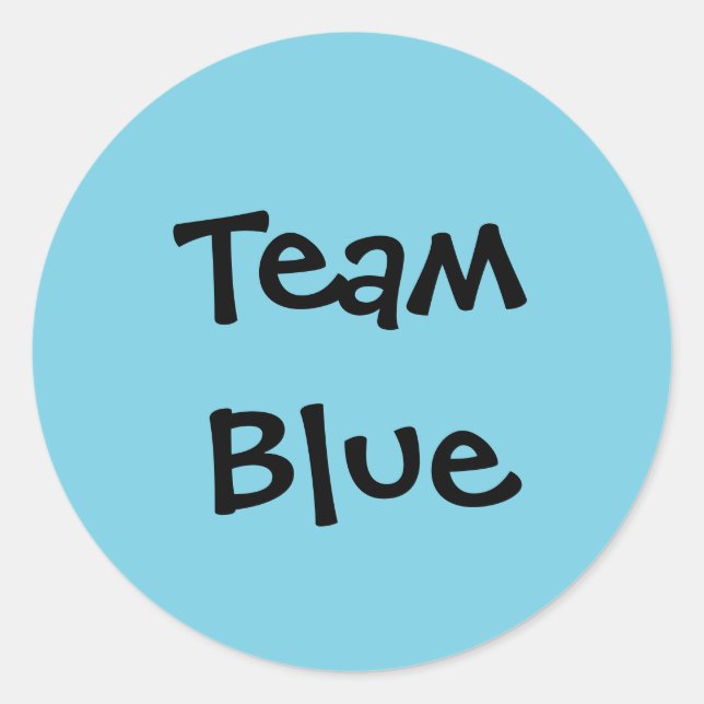Adesivo Redondo Stickers "Team Blue" (Frente)