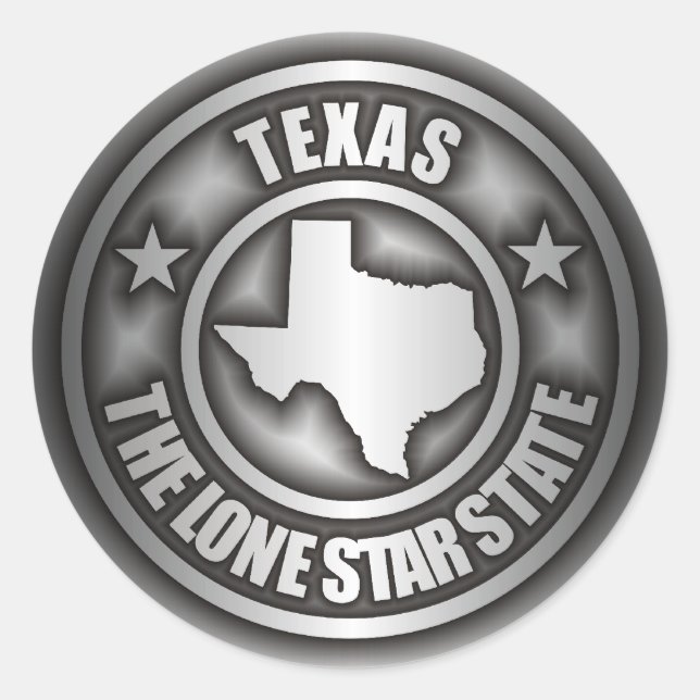 Adesivo Redondo Stickers "Texas Steel" (Frente)