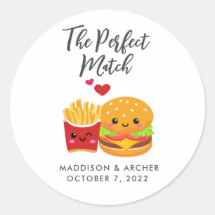 Adesivo Redondo Stickers "The Perfect Match"