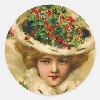 Adesivo Redondo STICKERS-Victorian Wman
