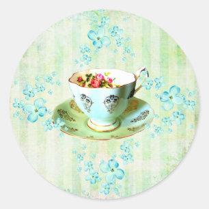 Adesivo Redondo Stickes das flores/listras