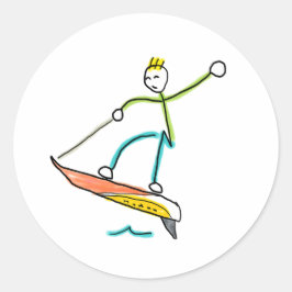 Adesivo Redondo Stickman de Jetboard
