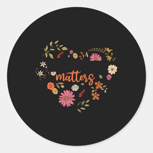 Adesivo Redondo Stigma Groovy Mental Health Problems Mental Aw (Frente)