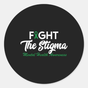 Adesivo Redondo Stigma Mental Health Problems Mental Health Aw