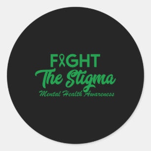 Adesivo Redondo Stigma Mental Health Problems Mental Health Aw