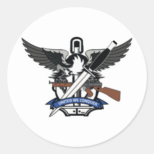 ADESIVO REDONDO STIKER ROND UNITED WE CONQUER