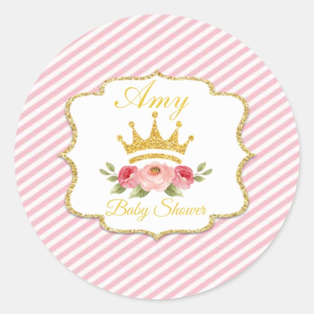 Adesivo Redondo stikers pegatina coronita dorada (Frente)