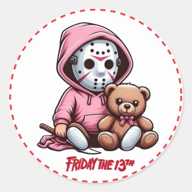 Adesivo Redondo Stikers Venerdì 13 (Frente)