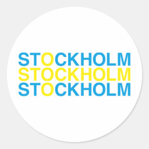 Adesivo Redondo STOCKHOLM Bandeira Sueca