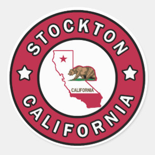 Adesivo Redondo Stockton California