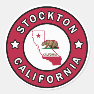 Adesivo Redondo Stockton California