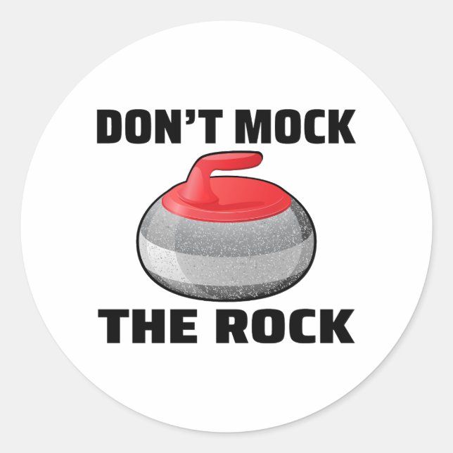 Adesivo Redondo Stone Curling Winter Ice Sport Curler (Frente)