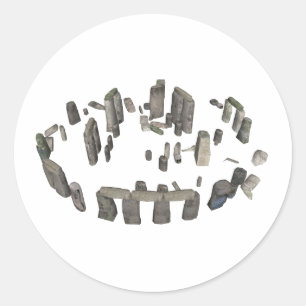 Adesivo Redondo Stonehenge: Modelo 3D: