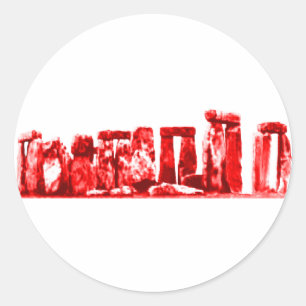 Adesivo Redondo Stonehenge Red O MUSEUM Zazzle Dons